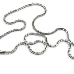 Stainless Steel Square Snake Chain Necklace